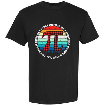 3.14 Pi Digits Vintage 3.14 Pi Math Teacher Happy Pi Day Garment-Dyed Heavyweight T-Shirt