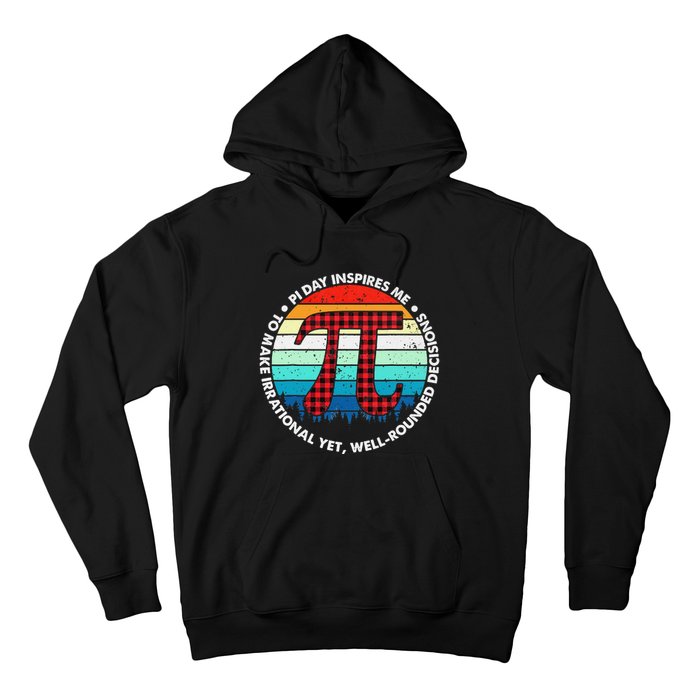 3.14 Pi Digits Vintage 3.14 Pi Math Teacher Happy Pi Day Hoodie