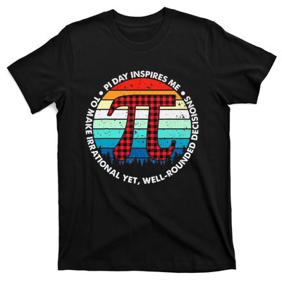 3.14 Pi Digits Vintage 3.14 Pi Math Teacher Happy Pi Day T-Shirt