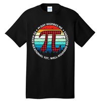 3.14 Pi Digits Vintage 3.14 Pi Math Teacher Happy Pi Day Tall T-Shirt