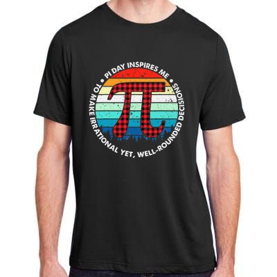 3.14 Pi Digits Vintage 3.14 Pi Math Teacher Happy Pi Day Adult ChromaSoft Performance T-Shirt