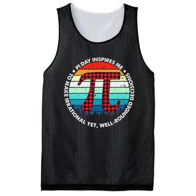 3.14 Pi Digits Vintage 3.14 Pi Math Teacher Happy Pi Day Mesh Reversible Basketball Jersey Tank