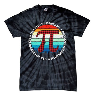 3.14 Pi Digits Vintage 3.14 Pi Math Teacher Happy Pi Day Tie-Dye T-Shirt