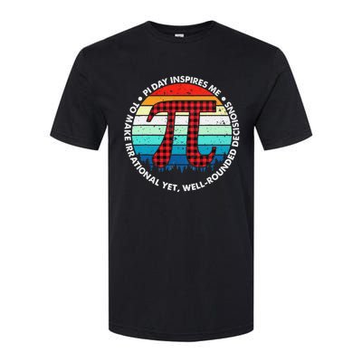 3.14 Pi Digits Vintage 3.14 Pi Math Teacher Happy Pi Day Softstyle CVC T-Shirt