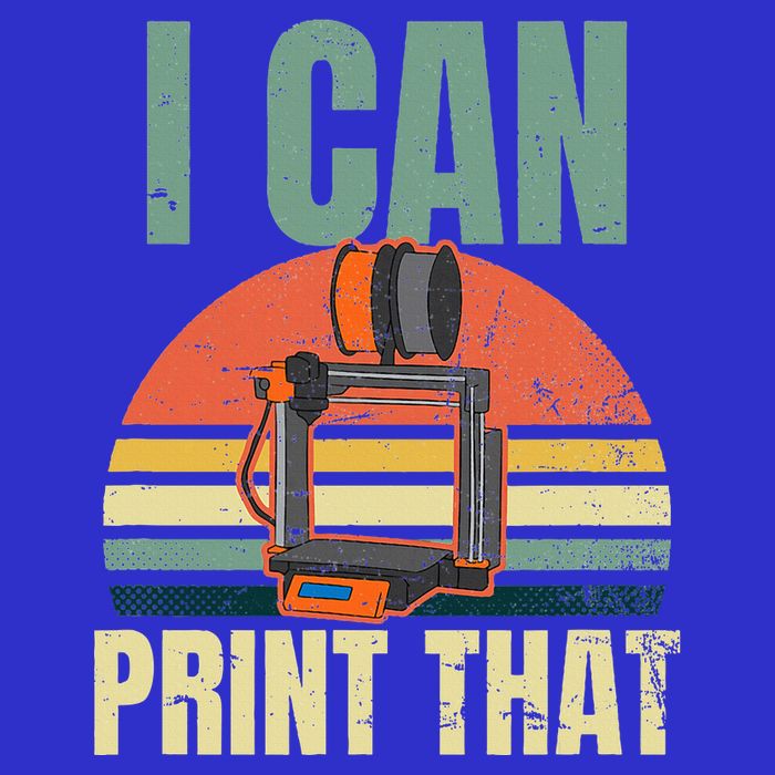 3d Printing Design Vintage I Can Print That Button