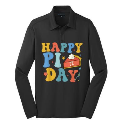 3.14 Pi Day Pie Day Pi Symbol For Math Lovers Silk Touch Performance Long Sleeve Polo