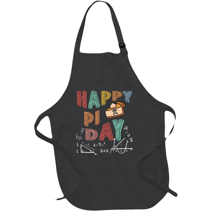3.14 PI Day Pie Day Pi Symbol For Math Lovers Full-Length Apron With Pockets