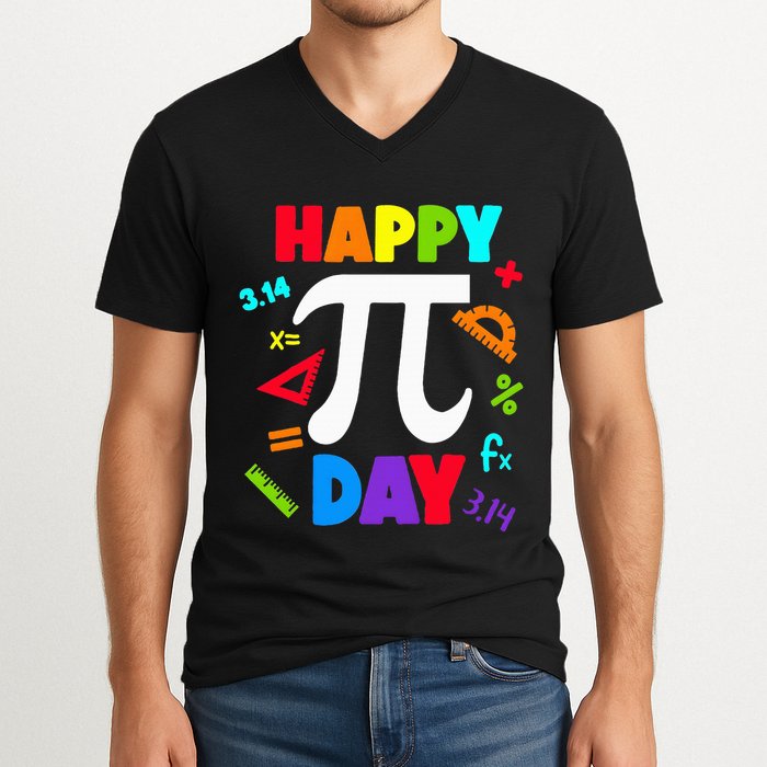 3.14 PI Day Pie Day Pi Symbol For Math Lovers V-Neck T-Shirt