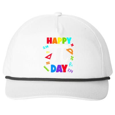 3.14 PI Day Pie Day Pi Symbol For Math Lovers Snapback Five-Panel Rope Hat