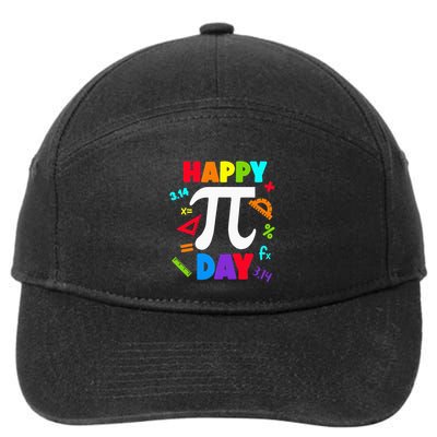 3.14 PI Day Pie Day Pi Symbol For Math Lovers 7-Panel Snapback Hat