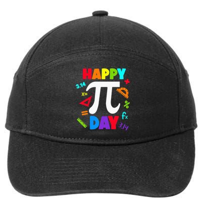 3.14 PI Day Pie Day Pi Symbol For Math Lovers 7-Panel Snapback Hat