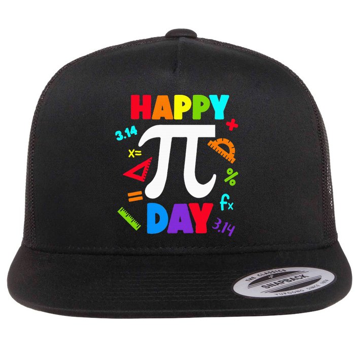 3.14 PI Day Pie Day Pi Symbol For Math Lovers Flat Bill Trucker Hat