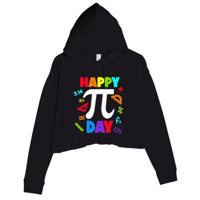 3.14 PI Day Pie Day Pi Symbol For Math Lovers Crop Fleece Hoodie