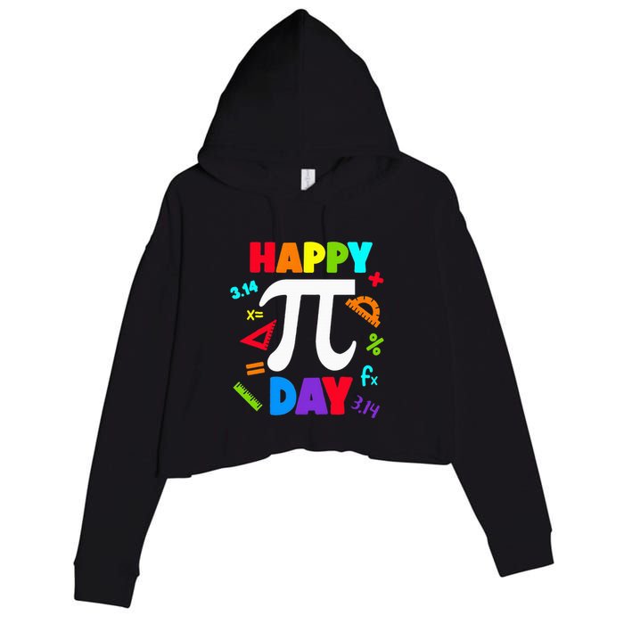 3.14 PI Day Pie Day Pi Symbol For Math Lovers Crop Fleece Hoodie