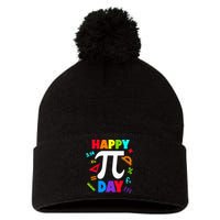 3.14 PI Day Pie Day Pi Symbol For Math Lovers Pom Pom 12in Knit Beanie