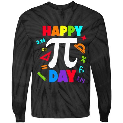 3.14 PI Day Pie Day Pi Symbol For Math Lovers Tie-Dye Long Sleeve Shirt