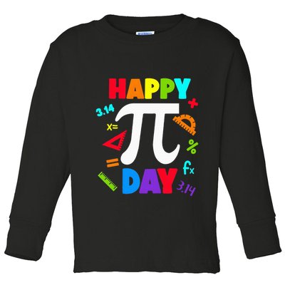 3.14 PI Day Pie Day Pi Symbol For Math Lovers Toddler Long Sleeve Shirt