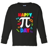 3.14 PI Day Pie Day Pi Symbol For Math Lovers Toddler Long Sleeve Shirt