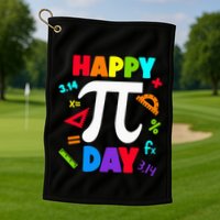 3.14 PI Day Pie Day Pi Symbol For Math Lovers Golf Towel
