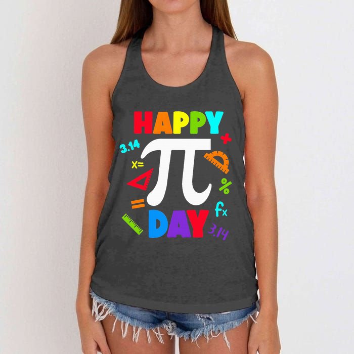 3.14 PI Day Pie Day Pi Symbol For Math Lovers Women's Knotted Racerback Tank