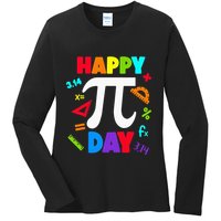 3.14 PI Day Pie Day Pi Symbol For Math Lovers Ladies Long Sleeve Shirt