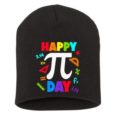 3.14 PI Day Pie Day Pi Symbol For Math Lovers Short Acrylic Beanie