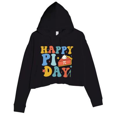 3.14 Pi Day Pie Day Pi Symbol For Math Lovers Crop Fleece Hoodie