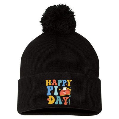 3.14 Pi Day Pie Day Pi Symbol For Math Lovers Pom Pom 12in Knit Beanie