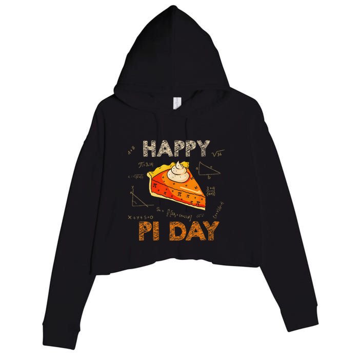 3.14 Pi Day Pie Day Pi Symbol For Math Lovers And Women Crop Fleece Hoodie