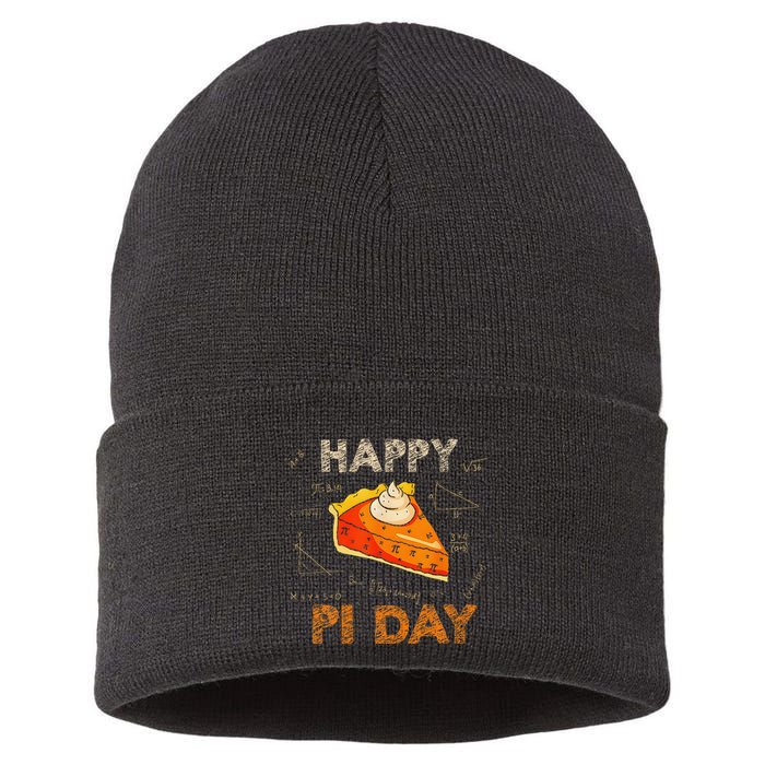3.14 Pi Day Pie Day Pi Symbol For Math Lovers And Women Sustainable Knit Beanie