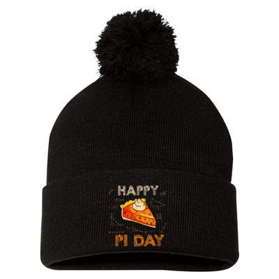 3.14 Pi Day Pie Day Pi Symbol For Math Lovers And Women Pom Pom 12in Knit Beanie
