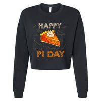 3.14 Pi Day Pie Day Pi Symbol For Math Lovers And Women Cropped Pullover Crew
