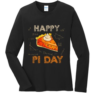 3.14 Pi Day Pie Day Pi Symbol For Math Lovers And Women Ladies Long Sleeve Shirt