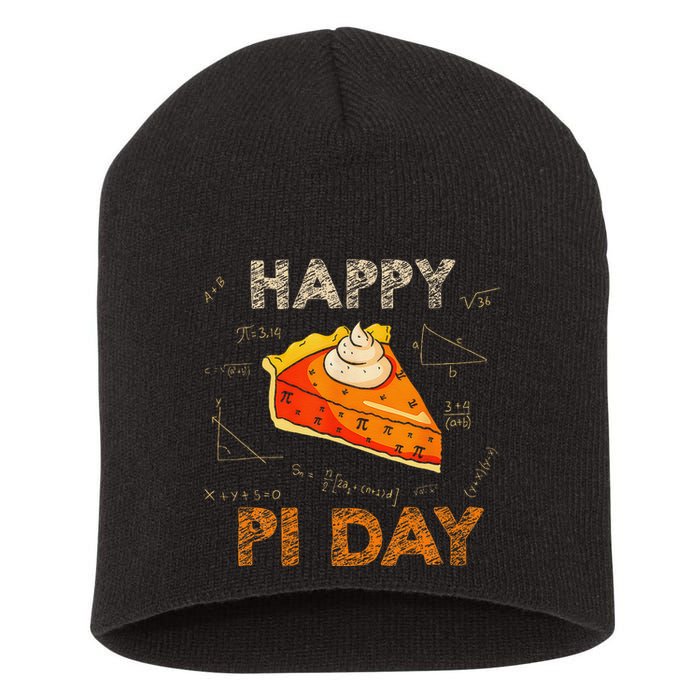 3.14 Pi Day Pie Day Pi Symbol For Math Lovers And Women Short Acrylic Beanie
