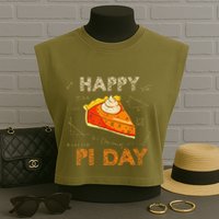 3.14 Pi Day Pie Day Pi Symbol For Math Lovers And Women Garment-Dyed Women's Muscle Tee