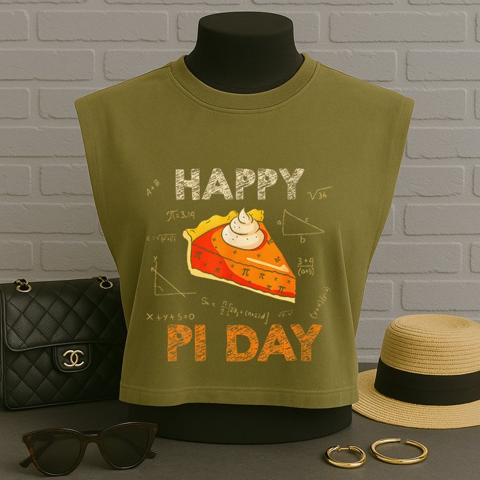 3.14 Pi Day Pie Day Pi Symbol For Math Lovers And Women Garment-Dyed Women's Muscle Tee