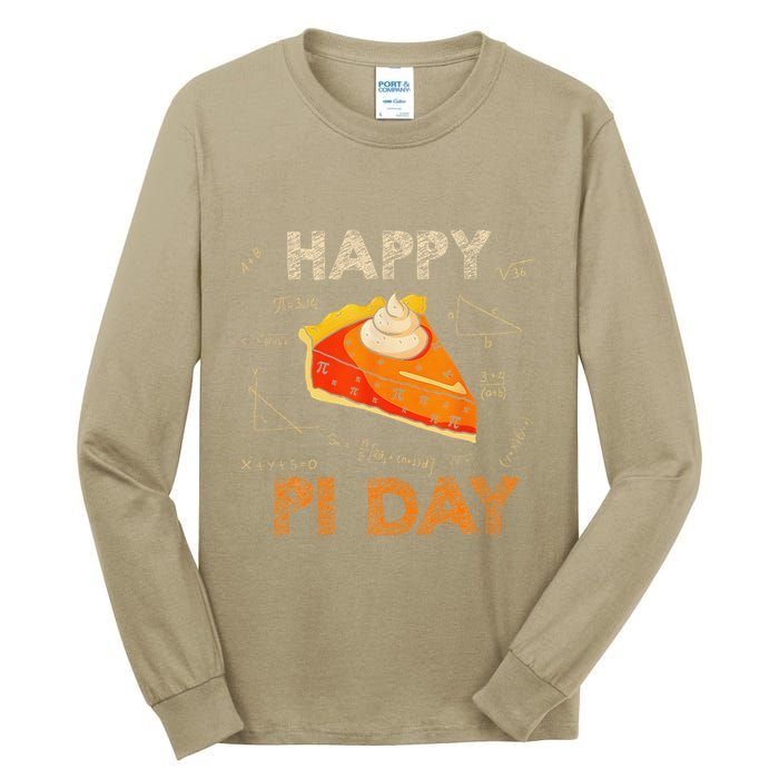 3.14 Pi Day Pie Day Pi Symbol For Math Lovers And Women Tall Long Sleeve T-Shirt