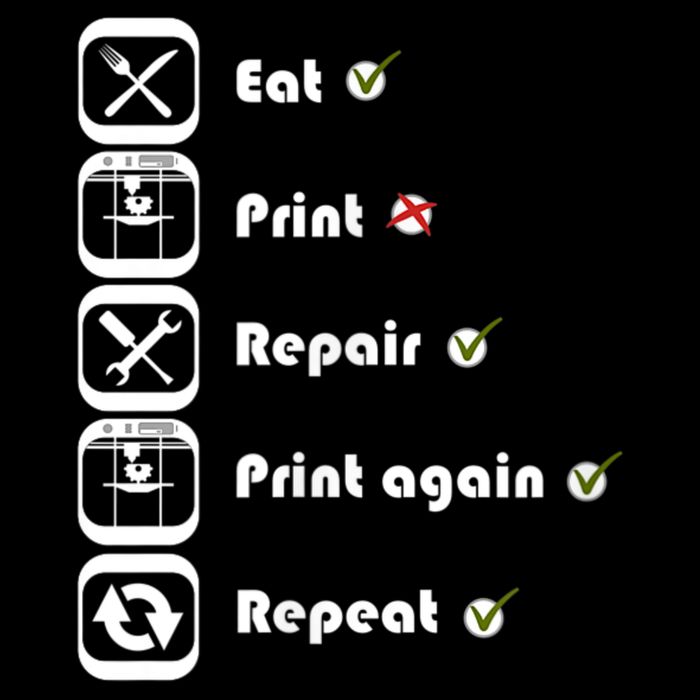 3D Printing Eat Print Repeat I 3D Printer Drawstring Bag