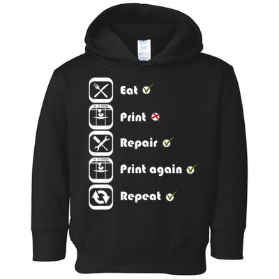 3D Printing Eat Print Repeat I 3D Printer Toddler Hoodie