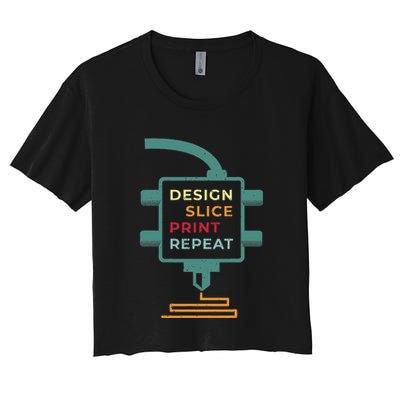 3d Printing For A 3d Printer Enthusiast Women's Crop Top Tee