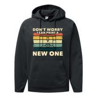 3d Printing Gift Printer Geek Journalist Typographer Performance Fleece Hoodie