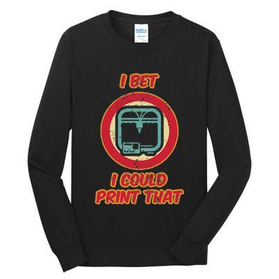 3d Printing Icon G28 Cnc Maker 3d Scan 3d Printer Tall Long Sleeve T-Shirt
