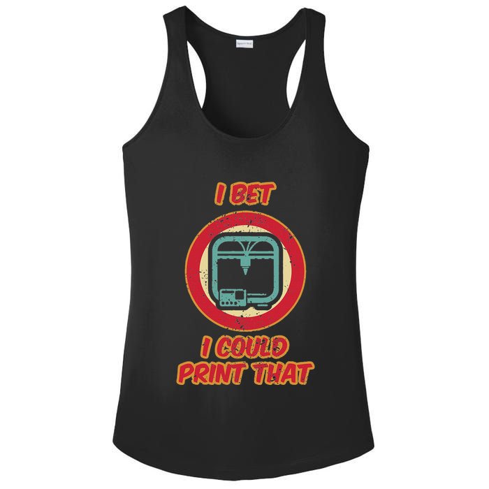 3d Printing Icon G28 Cnc Maker 3d Scan 3d Printer Ladies PosiCharge Competitor Racerback Tank