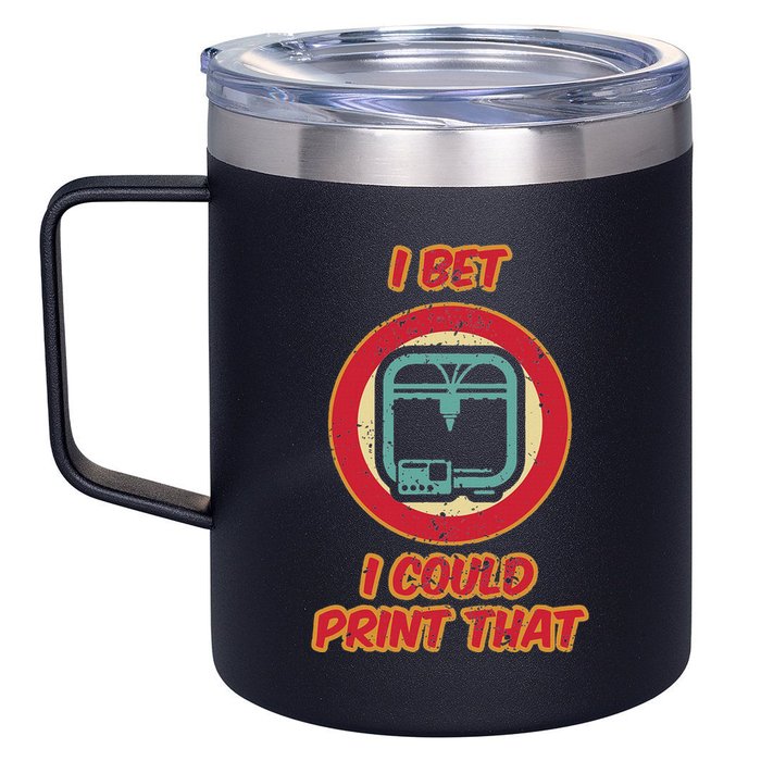 3d Printing Icon G28 Cnc Maker 3d Scan 3d Printer 12oz Stainless Steel Coffee Mug