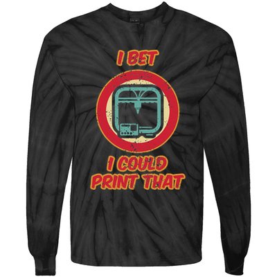 3d Printing Icon G28 Cnc Maker 3d Scan 3d Printer Tie-Dye Long Sleeve Shirt