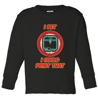 3d Printing Icon G28 Cnc Maker 3d Scan 3d Printer Toddler Long Sleeve Shirt