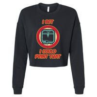 3d Printing Icon G28 Cnc Maker 3d Scan 3d Printer Cropped Pullover Crew