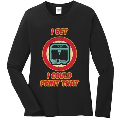 3d Printing Icon G28 Cnc Maker 3d Scan 3d Printer Ladies Long Sleeve Shirt