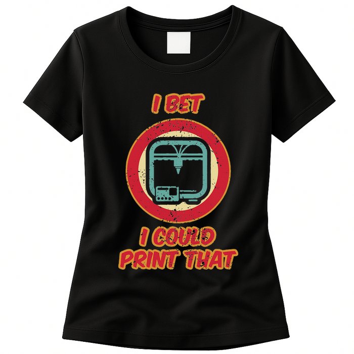 3d Printing Icon G28 Cnc Maker 3d Scan 3d Printer Womens T-Shirt
