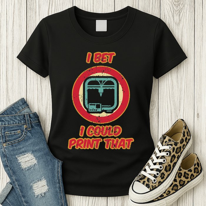 3d Printing Icon G28 Cnc Maker 3d Scan 3d Printer Womens T-Shirt